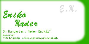 eniko mader business card